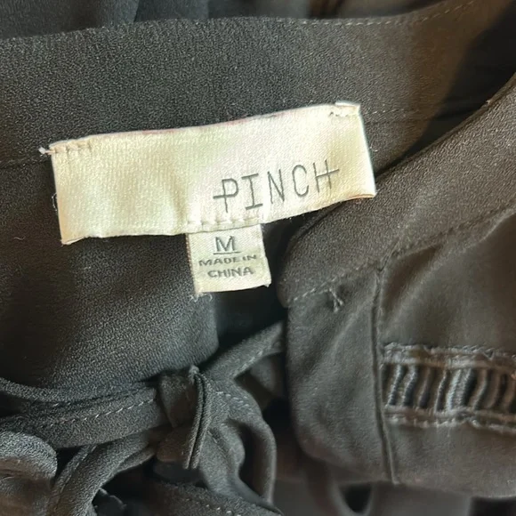 PINCH | Black Chiffon Tiered Long-Sleeve Dress | Medium - Picture 14 of 14